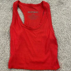 red tank top